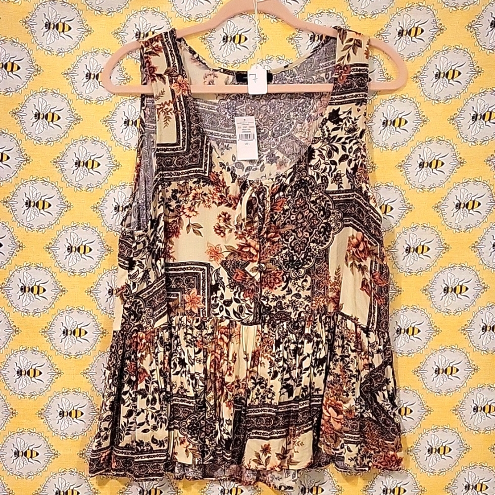 NWT, American Eagle Outfitters, Large, Floral, Fashion Tank Top